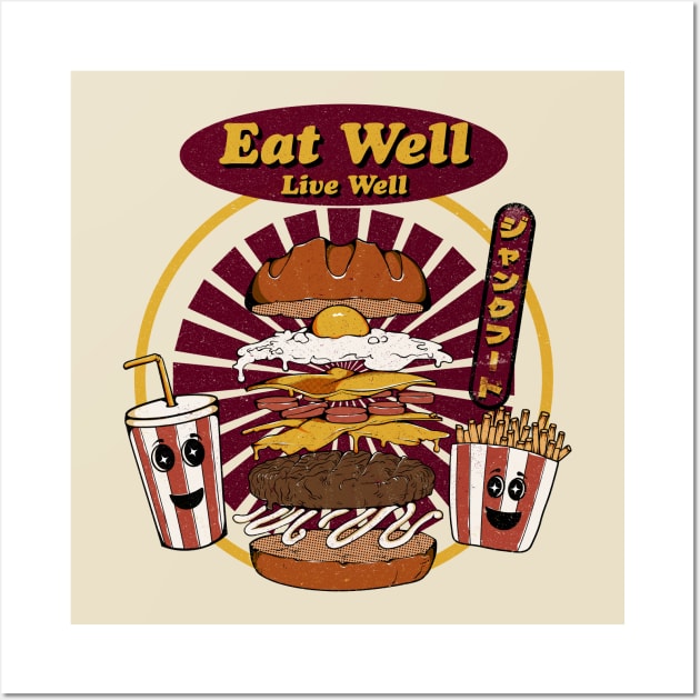 Eat Well, Live Well Wall Art by Oiyo